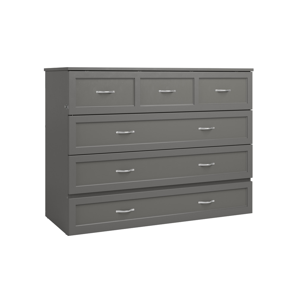 Northfield Full Murphy Bed Chest in Grey