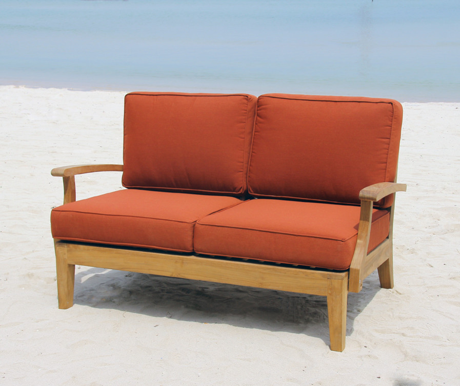 Classic Teak Lover Seat   Transitional   Outdoor Loveseats   by Classic Patio Inc  Houzz