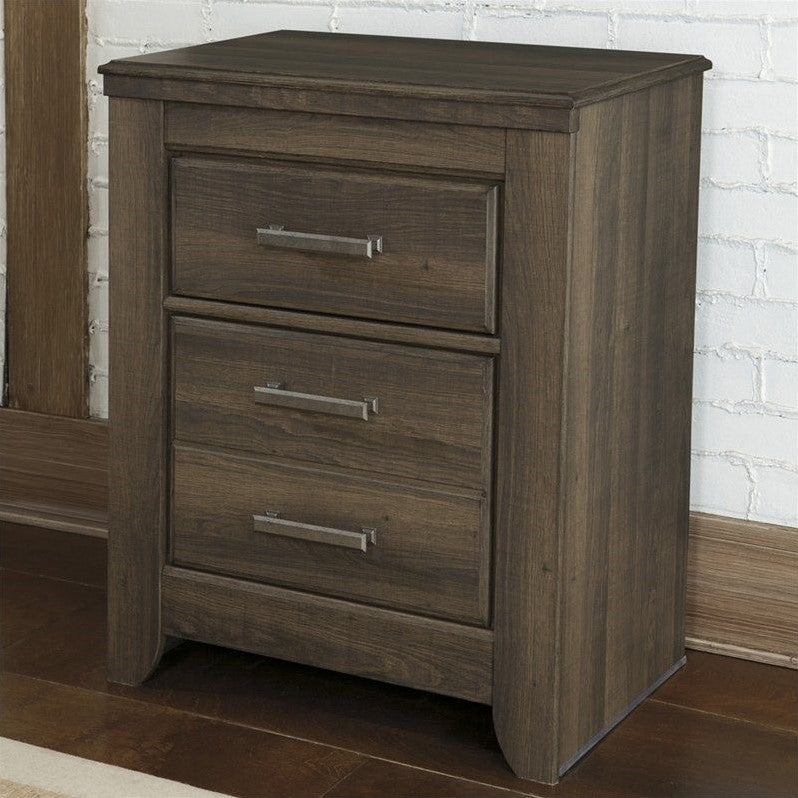 Home Square 2-Drawer Nightstand in Dark Brown ( Set of 2 )