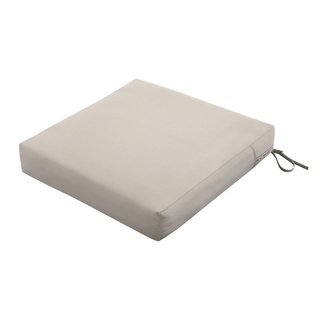 Ravenna Water resistant Square Patio Seat Cushion Slip Cover And Foam Classic Accessories