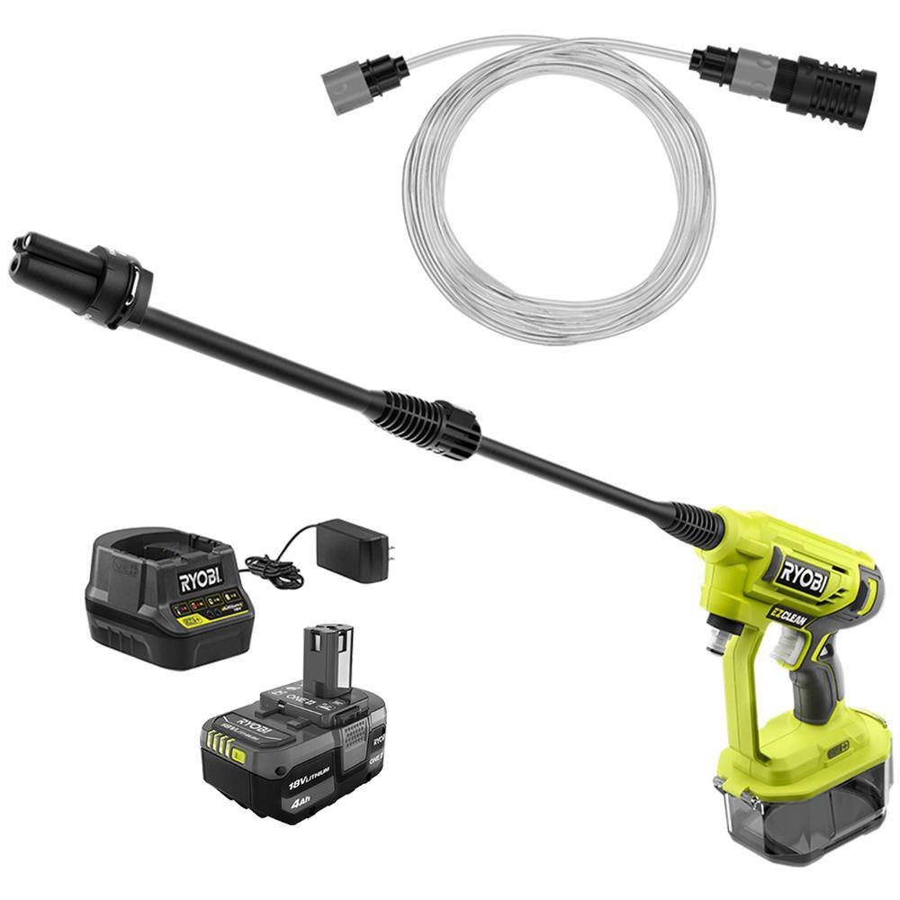 RYOBI ONE+ 18V EZClean 320 PSI 0.8 GPM Cordless Cold Water Power Cleaner with Battery and Charger RY120352K