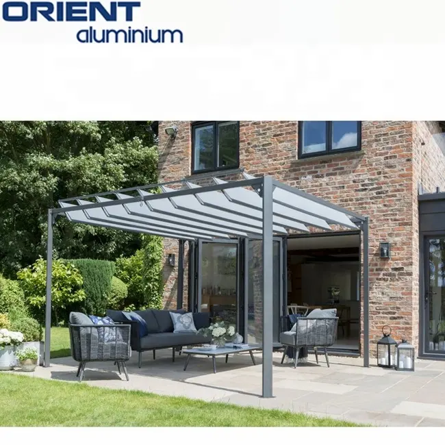 Modern Style Automatic Sun Louvers Pergola Aluminum Pergola Gazebo Manual Acero Galvanizado De Acero Pergola