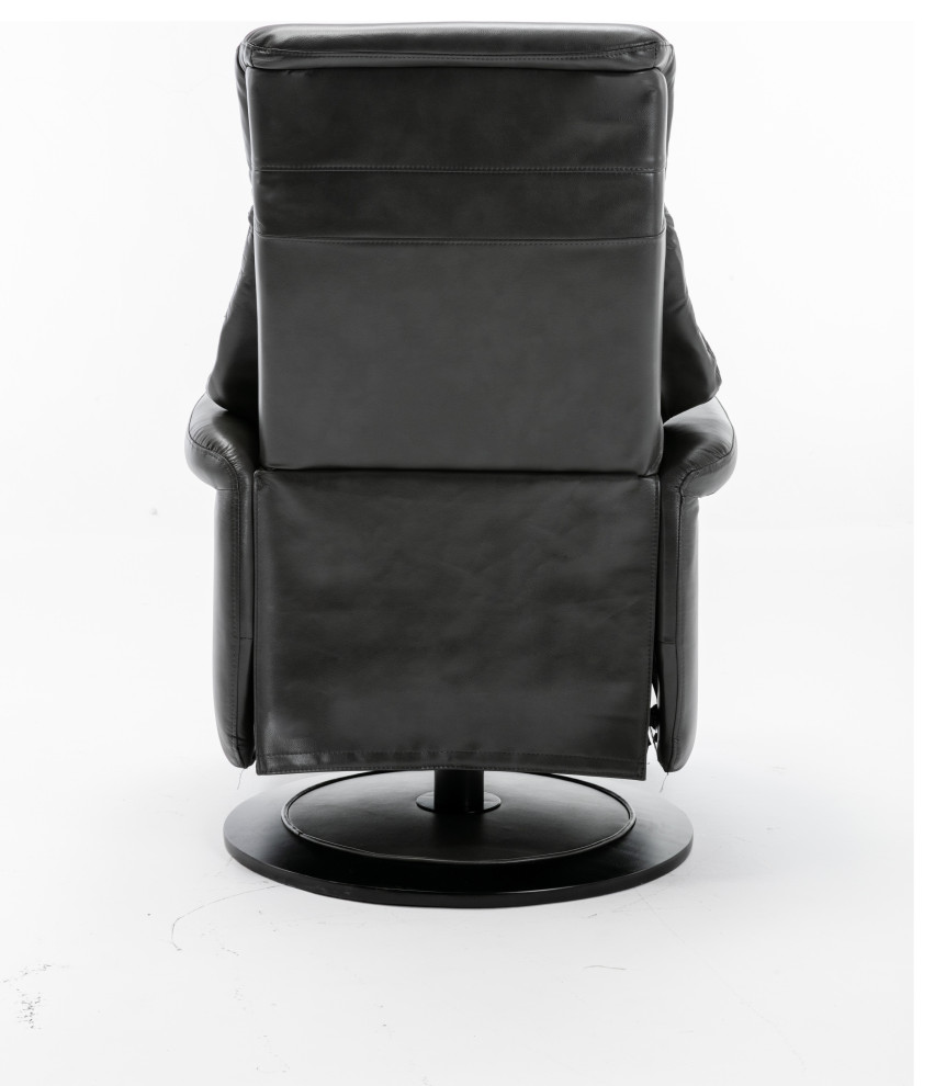 Orleans Recliner  Charcoal Air Leather   Contemporary   Recliner Chairs   by Progressive Furniture  Houzz