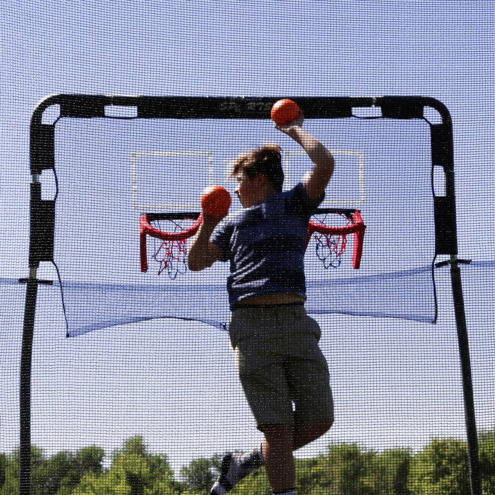 Skywalker Trampolines 15 ft. Trampoline Double Basketball Hoop Accessory SWBB1500