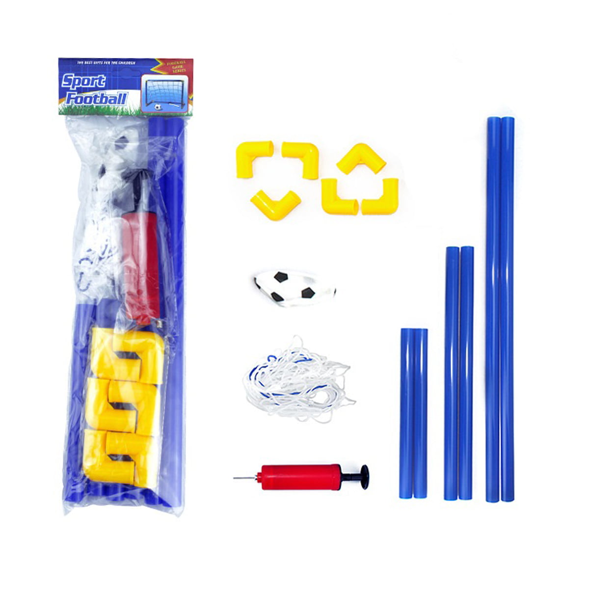 Kids Football Toy Folding Soccer Ball Goal Post Net Set Child Sport Game Toys Football Play Kit