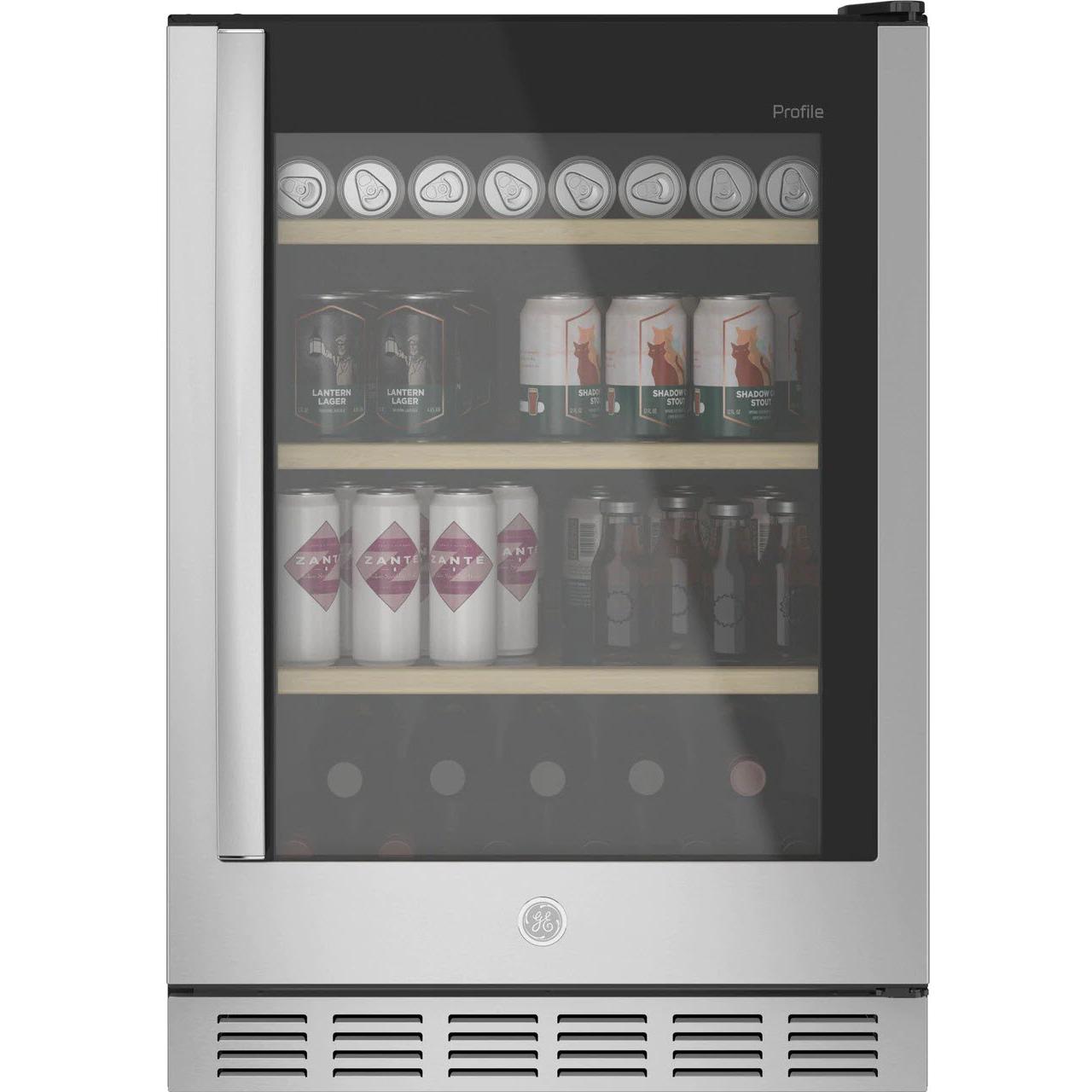 GE Profile 5.1 cu.ft. Freestanding Beverage Center with Digital Temperature Controls PVS06BSPSS