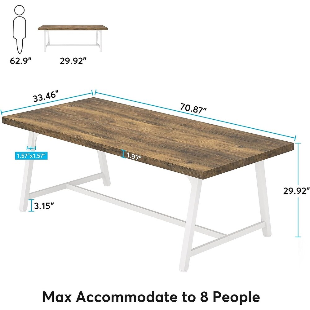 70.9 Inches Dining Table for 8 People  Family Gathering