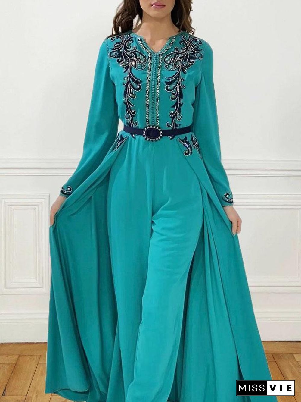 Arabian  Chiffon Embroidered Jumpsuit