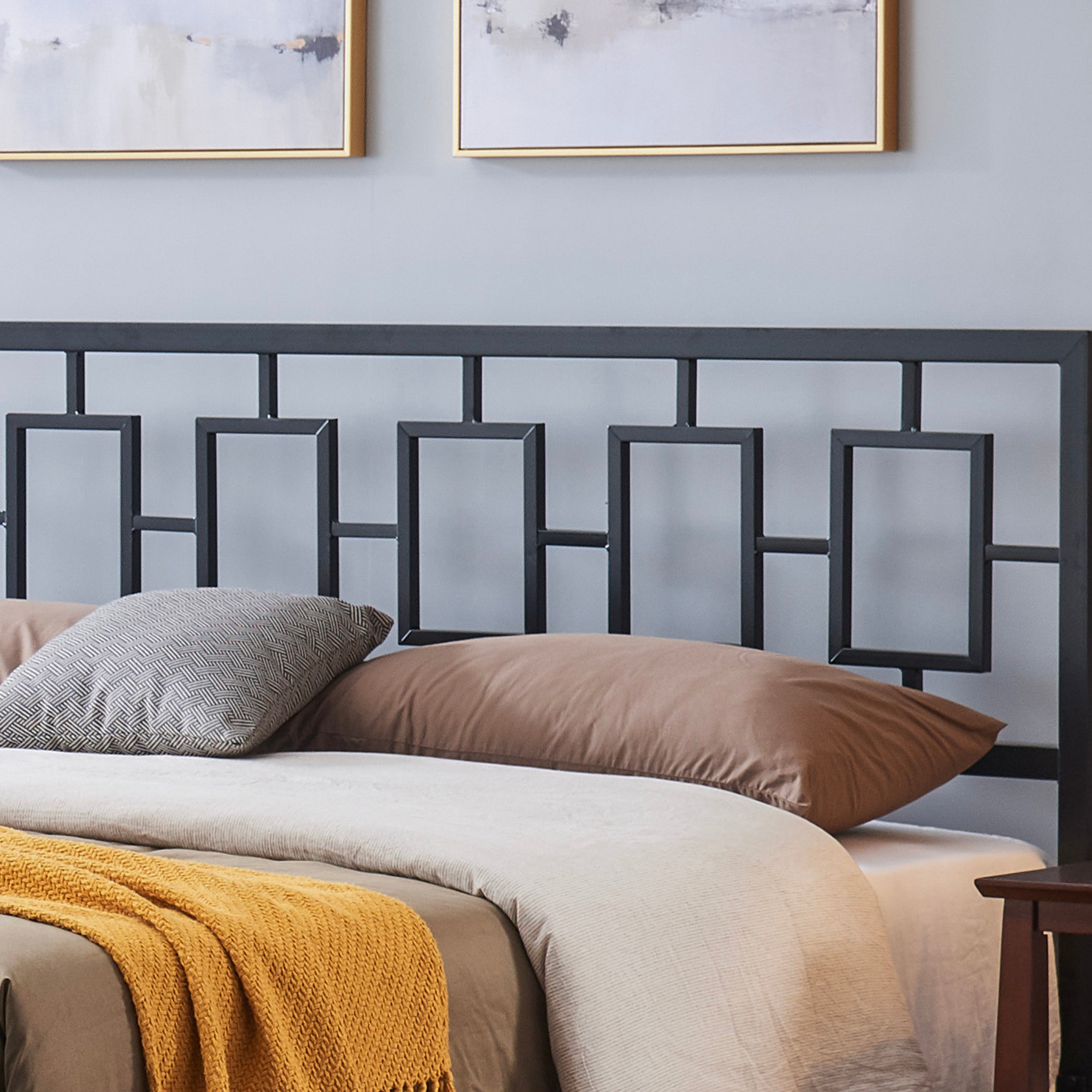 Dawn Modern Iron King Bed Frame