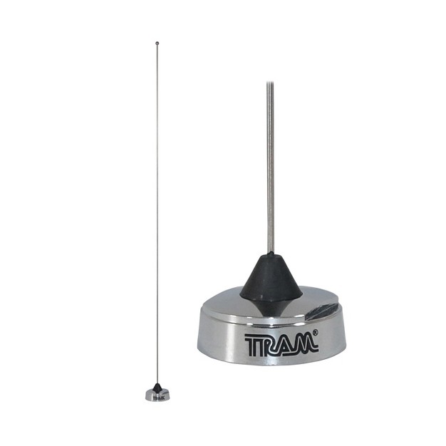 Tram 200 watt Pretuned 144 Mhz To 152 Mhz Chrome nut type Quarter wave Antenna With Nmo Mounting