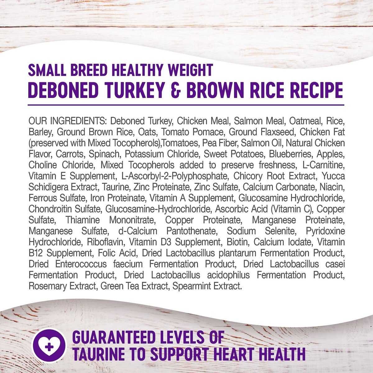 Wellness Small Breed Complete Health Adult Healthy Weight Turkey and Brown Rice Recipe Dry Dog Food