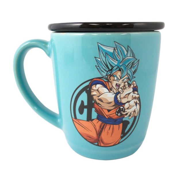 Just Funky Dragon Ball Super Goku 14oz Ceramic Coffee Mug With Coaster