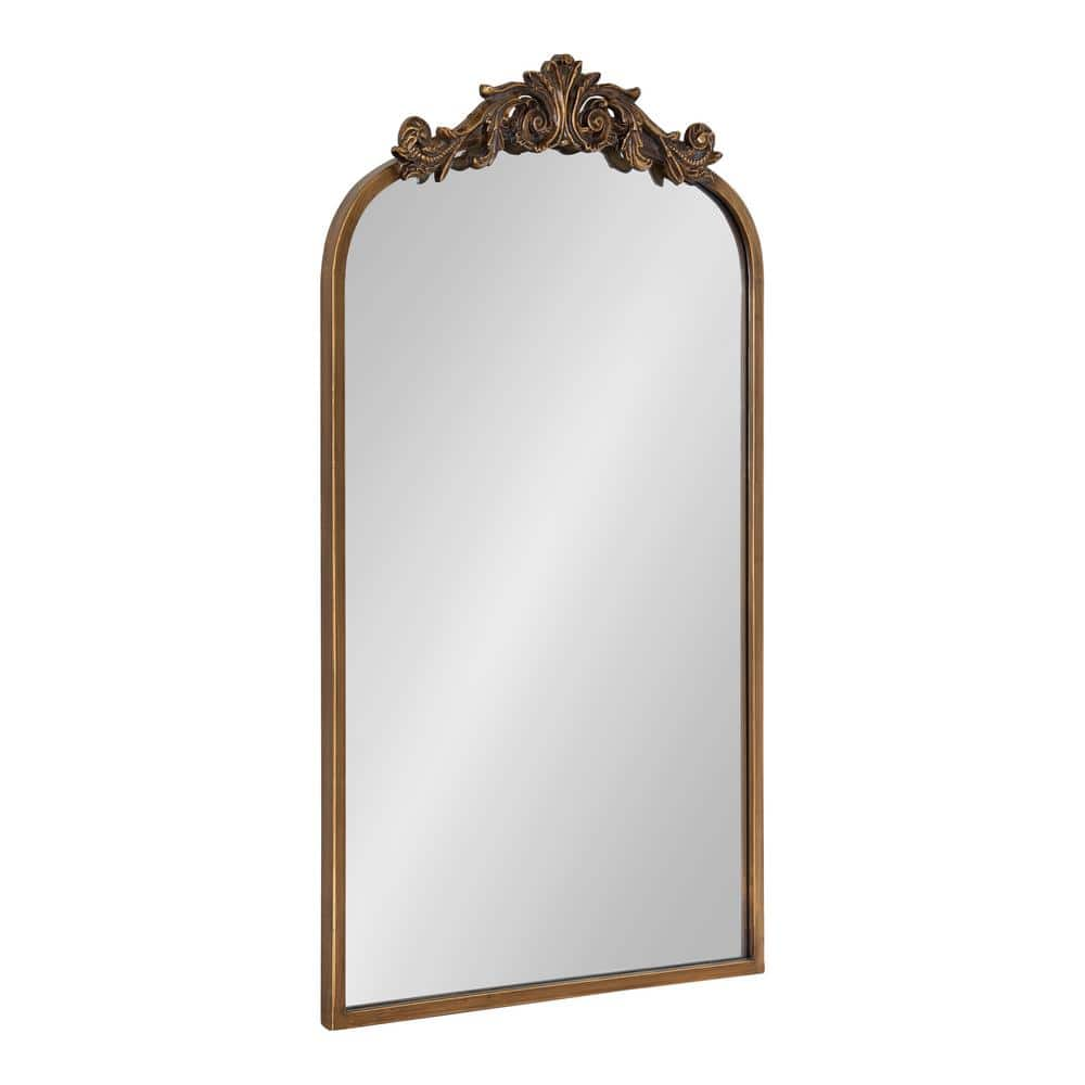 Kate and Laurel Medium Arch Gold Classic Mirror (30.75 in. H x 19 in. W) 217036