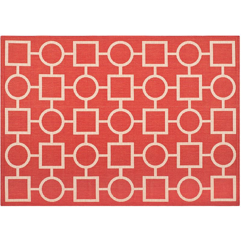 Safavieh Courtyard Geometry Indoor Outdoor Rug