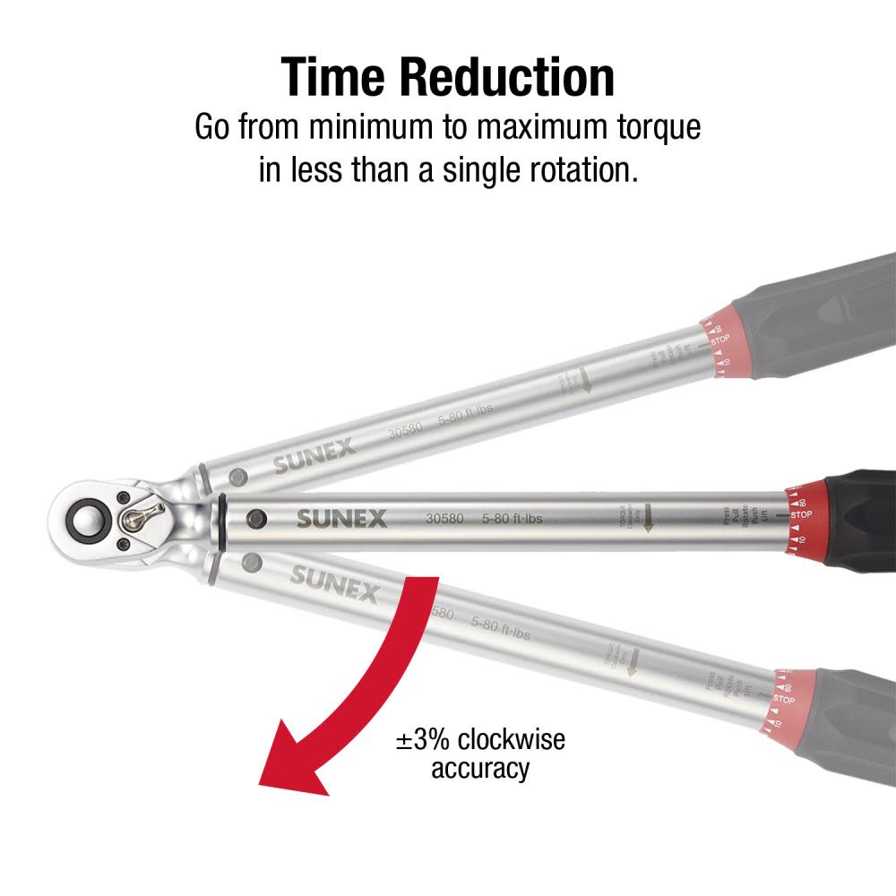 Sunex Indexing Torque Wrench 3/8 Drive