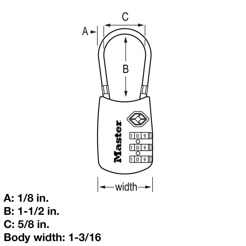 TSA LUGGAGE COMBO LOCK