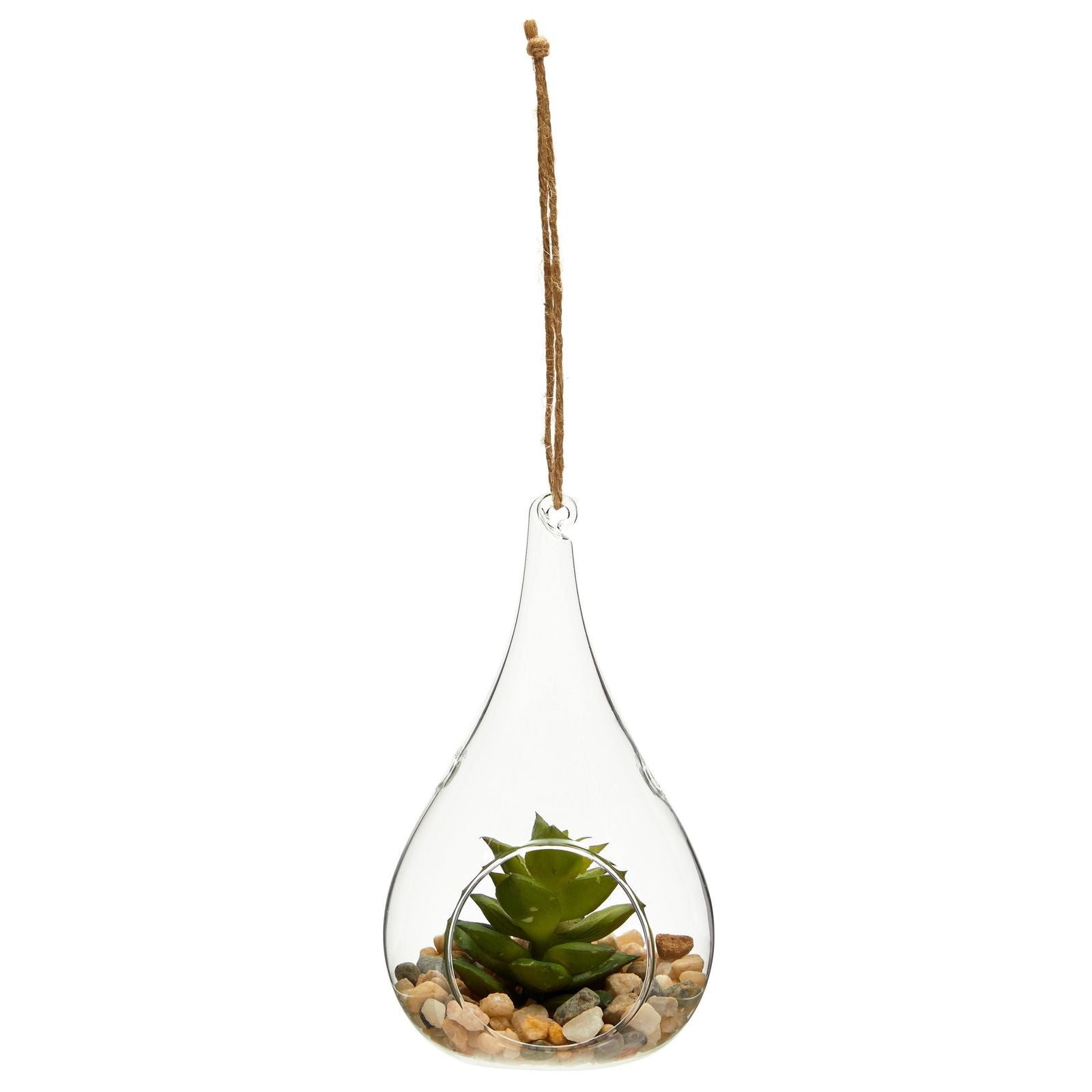 5 Pack Hanging Glass Terrarium for Air Plants, Succulent Planter Vase for Home Decoration, Teardrop Tealight Candle Holder (3 x 5.5 in)