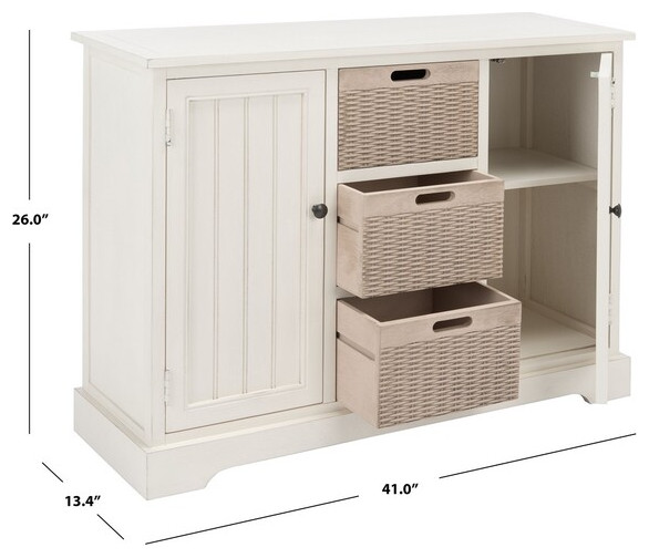 Landers 2Door and 3 Removable Baskets Safavieh   Transitional   Console Tables   by Safavieh  Houzz