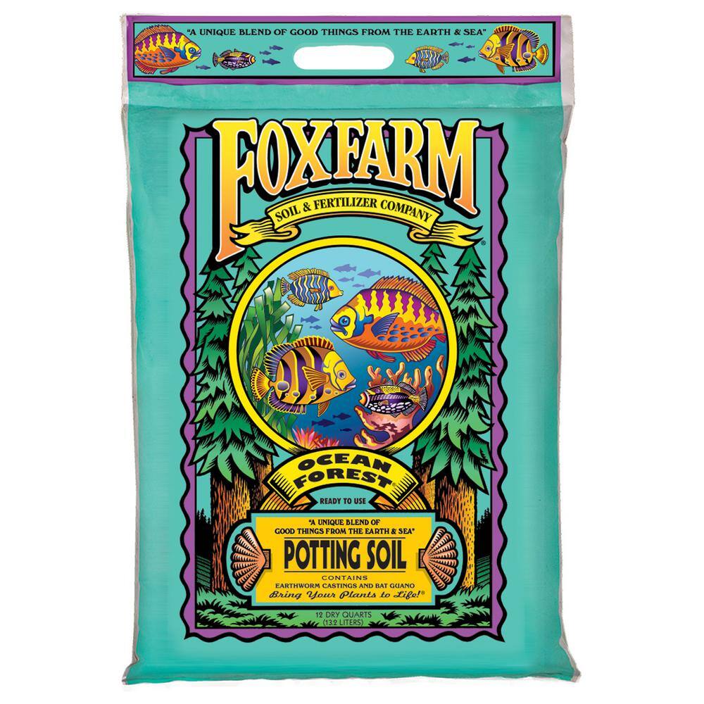 FOXFARM Ocean Forest Organic Garden Potting Soil Mix 12 qt. Bag (12-Pack) 12 x FX14053