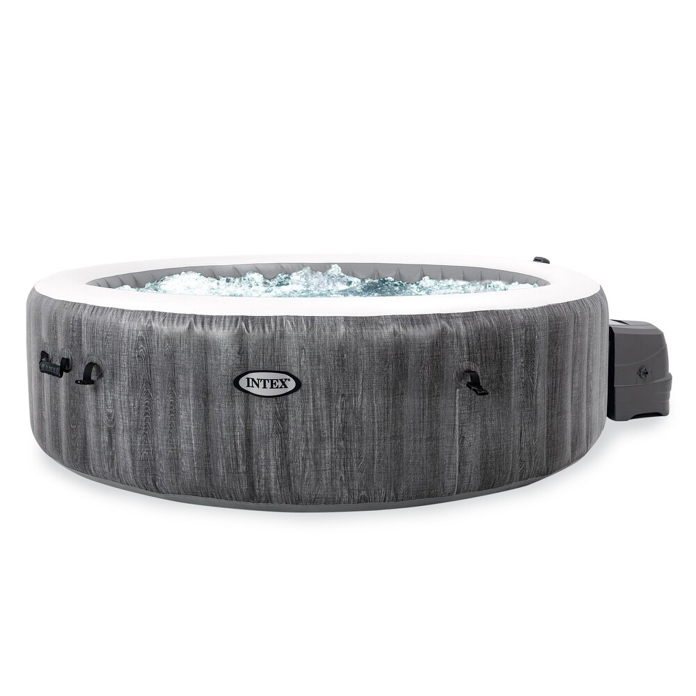 Intex PureSpa Plus Inflatable Hot Tub + Intex Tray Accessory w/ LED Light Strip   126