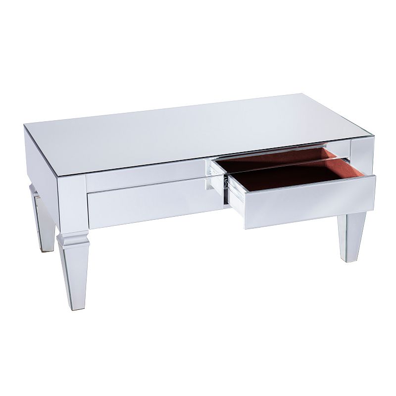 Southern Enterprises Dittoca Mirrored Coffee Table