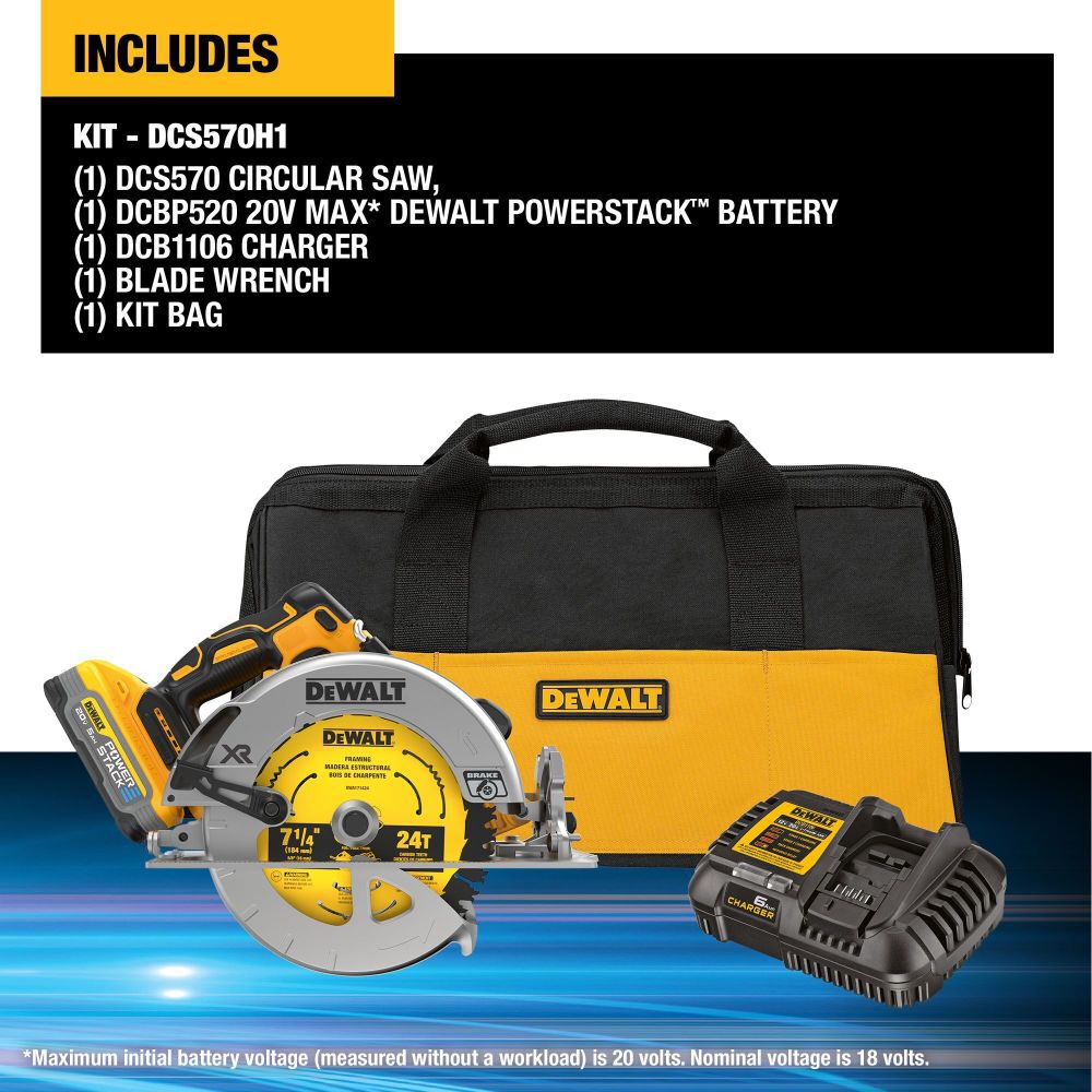 DEWALT 20V MAX XR 7 1/4