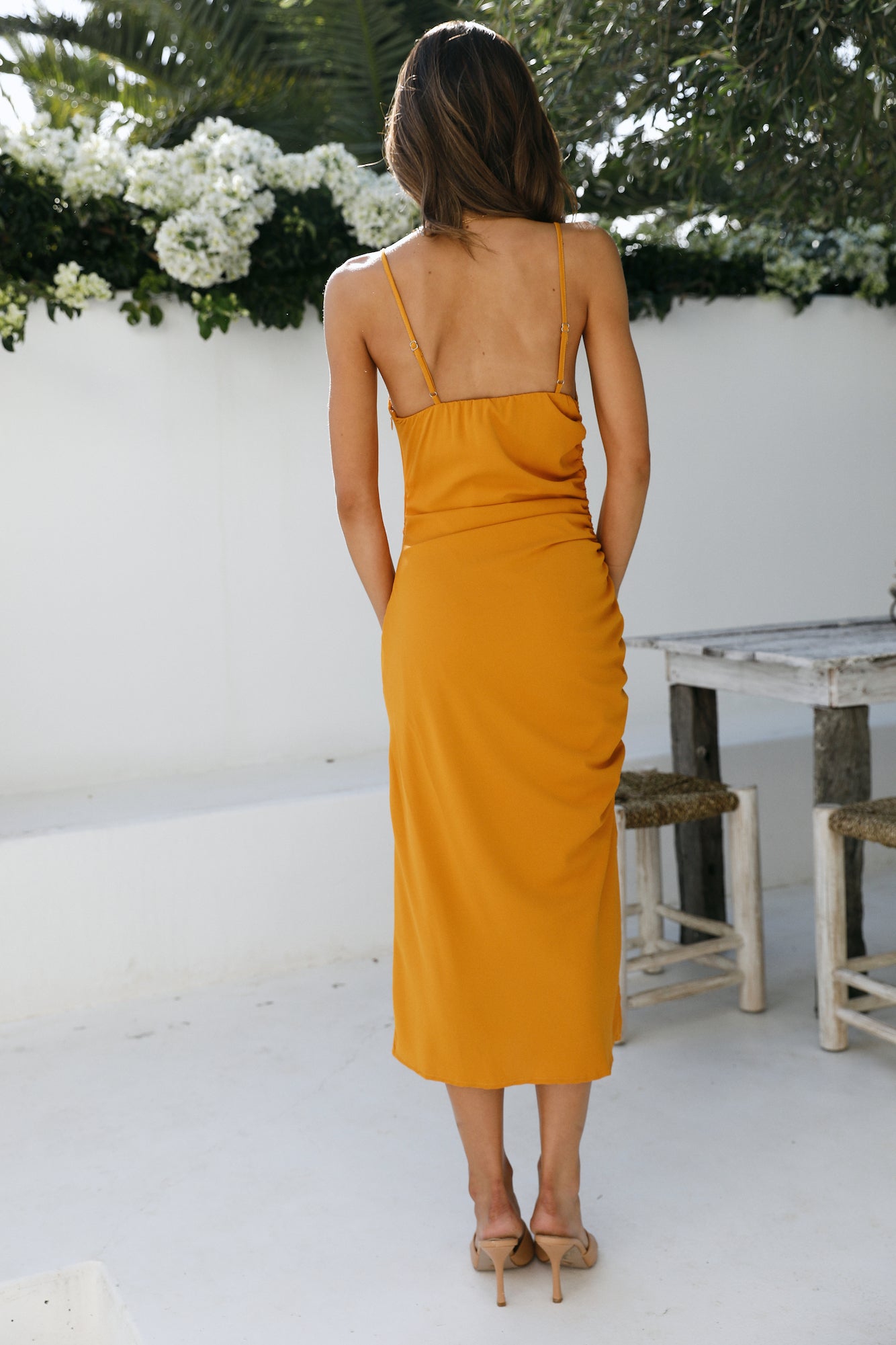 Heartfelt Confession Midi Dress Mustard