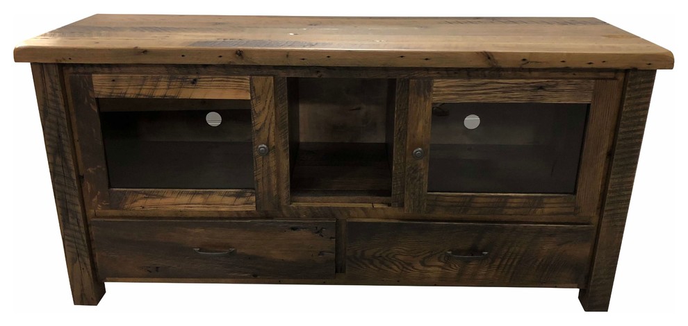 Foxfield Reclaimed Entertainment Center   Rustic   Entertainment Centers And Tv Stands   by Rustic Red Door Company  Houzz