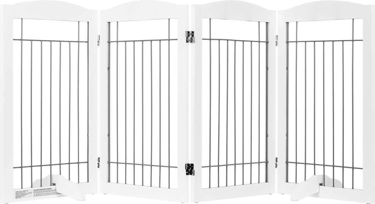 Spirich Freestanding Foldable Wire Dog Gate