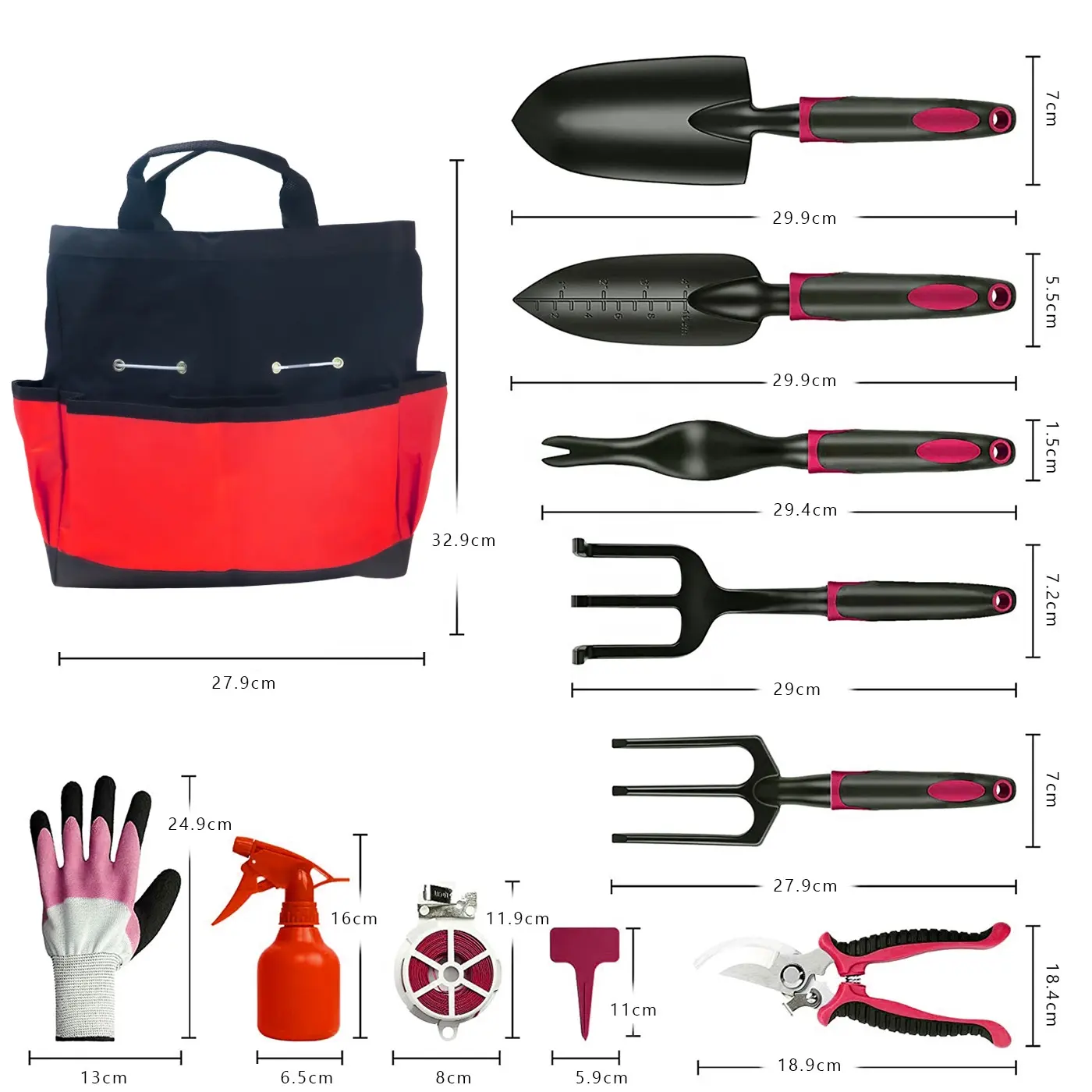 Aluminum garden tool set outdoor patio flower gift gardening set planting flowers raising flowers shovel garden tools