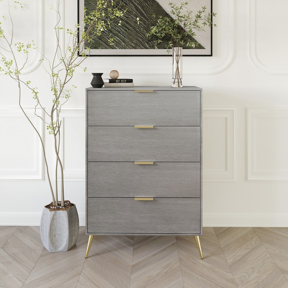 CraftPorch Contemporary 4 Drawers Wooden Chest