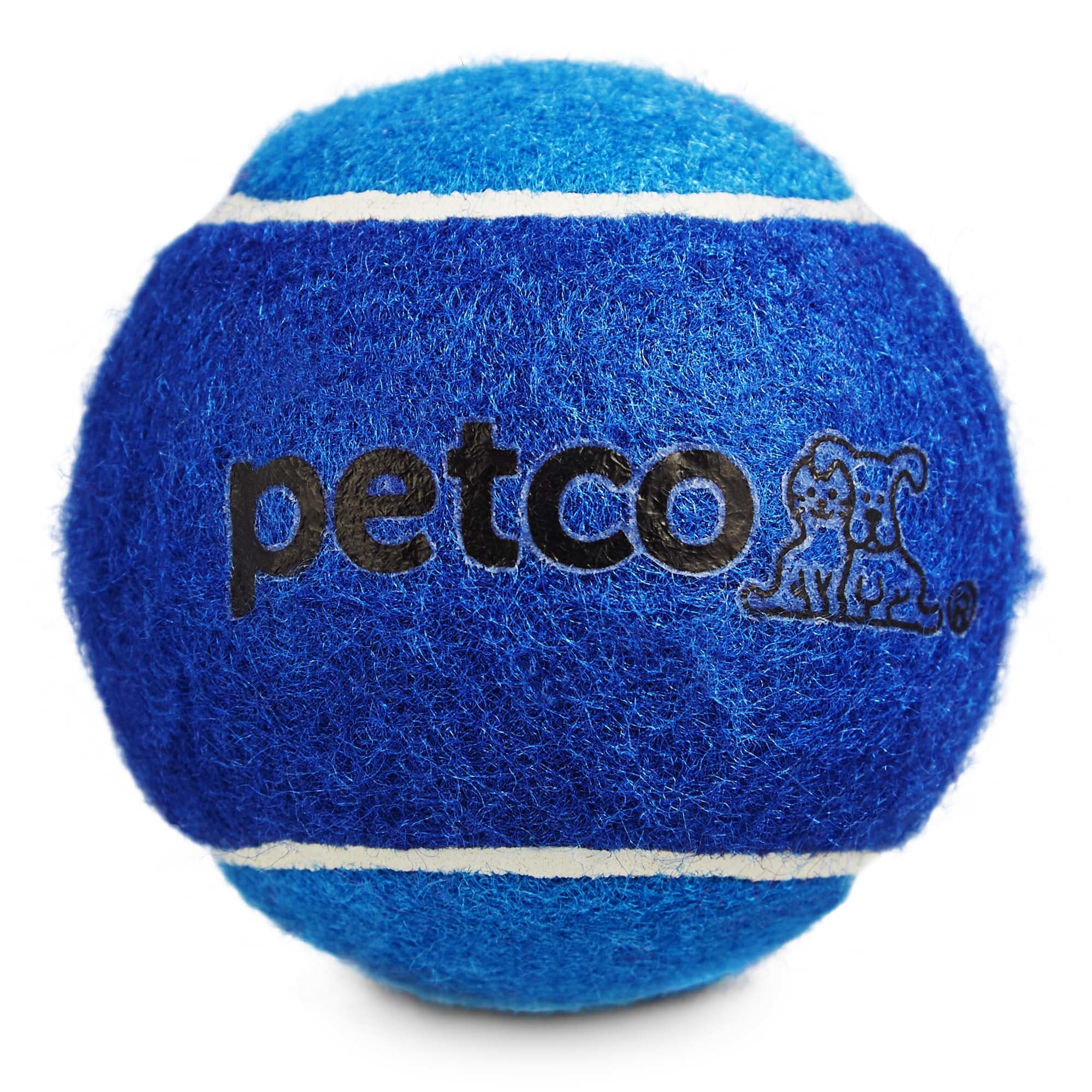 Petco Tennis Ball Dog Toy in Blue， 2.5