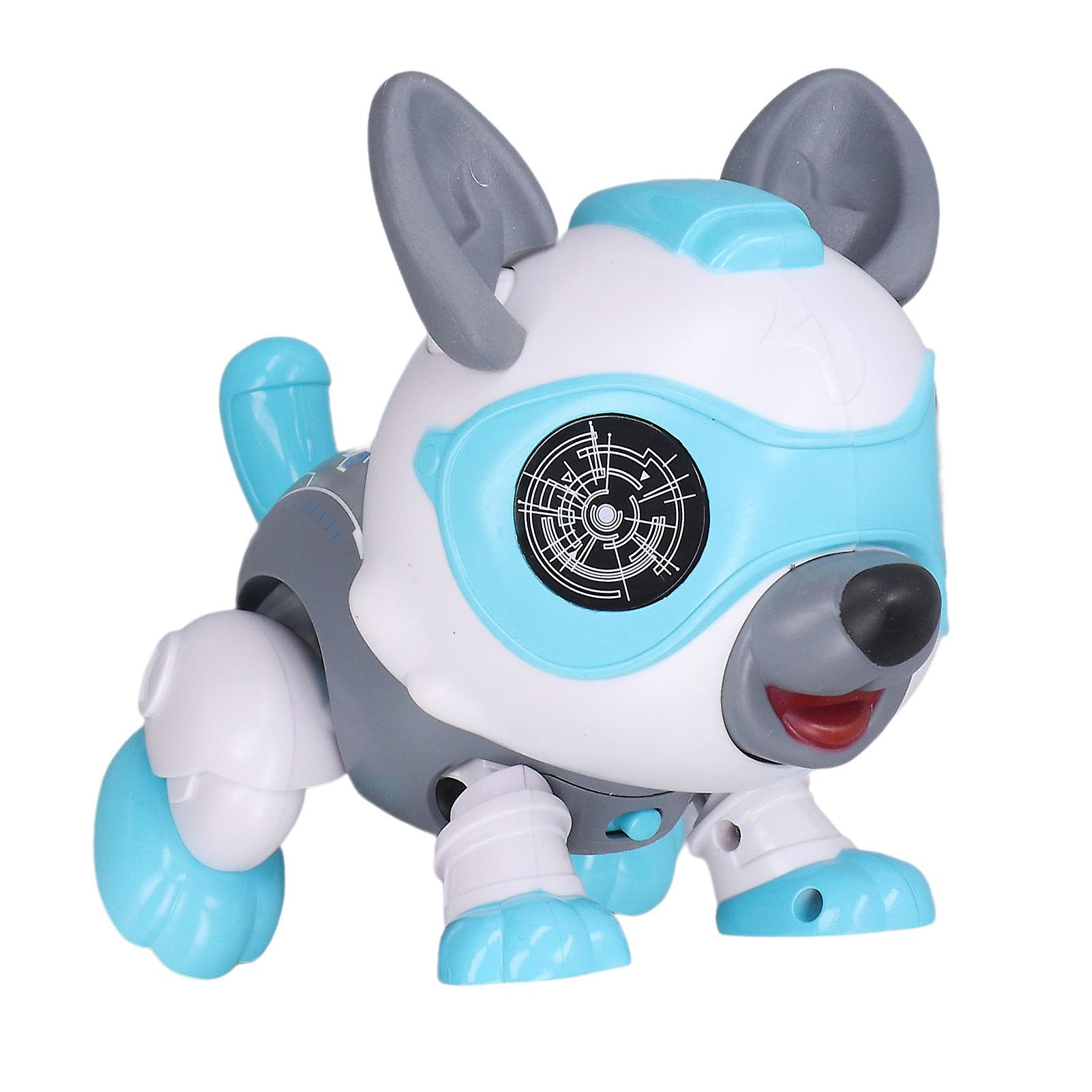 Robot Pet Dogs Remote Control Touch Sensor Detachable Robot Dogs Puppy Toy Voice Controlled For Kids Blue