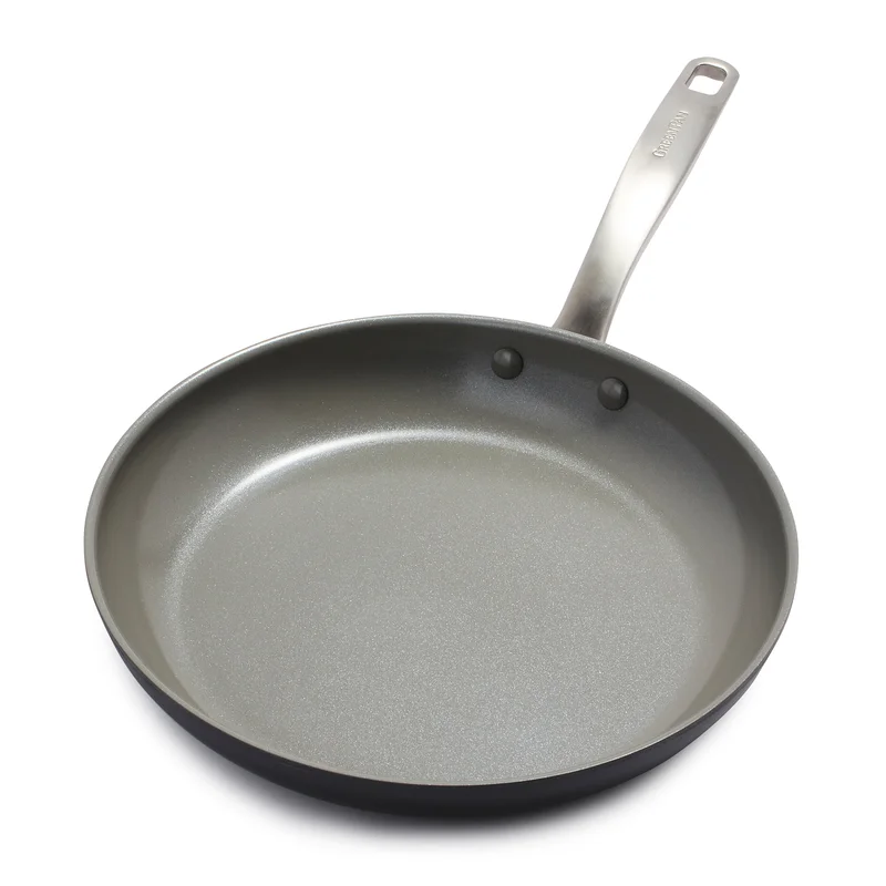 GreenPan Chatham Hard Anodized Healthy Ceramic Nonstick， 12 Frying Pan Skillet， PFAS-Free， Dishwasher Safe， Oven Safe， Gray