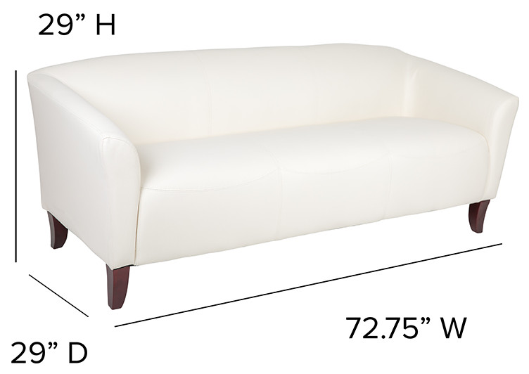 HERCULES Imperial Series Ivory LeatherSoft Sofa   Transitional   Sofas   by First of a Kind USA Inc  Houzz