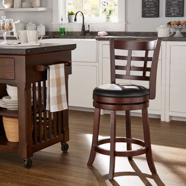 Verona Swivel High Back Counter Height Stool by iNSPIRE Q Classic