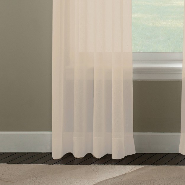 1pc Sheer Trinity Crinkle Voile Window Curtain Panel Curtainworks