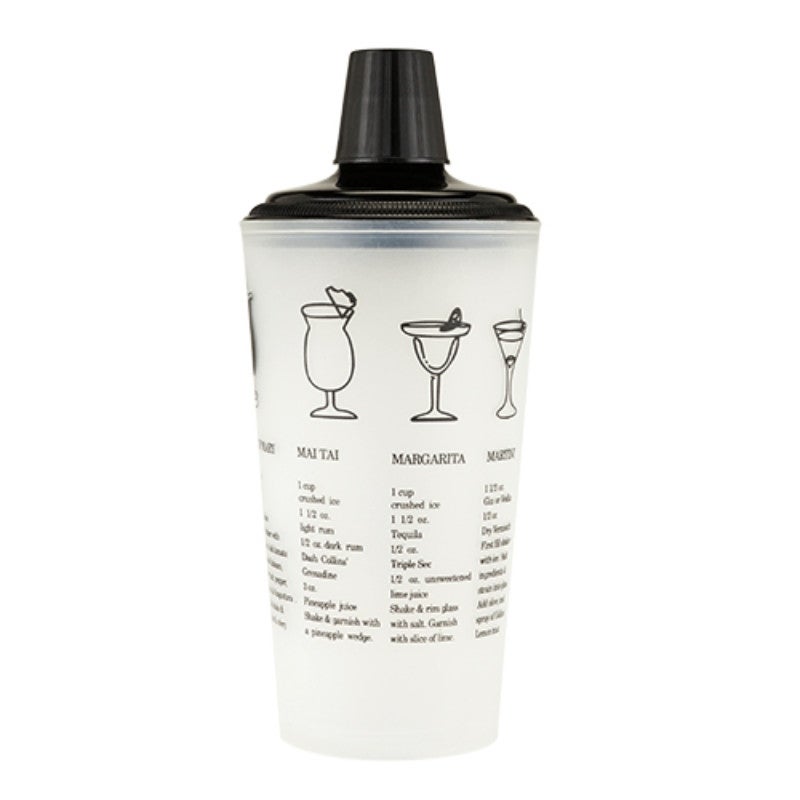 30oz. Black Recipe Shaker - Pictured