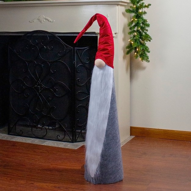 Red And Gray Cone Gnome Christmas Decor