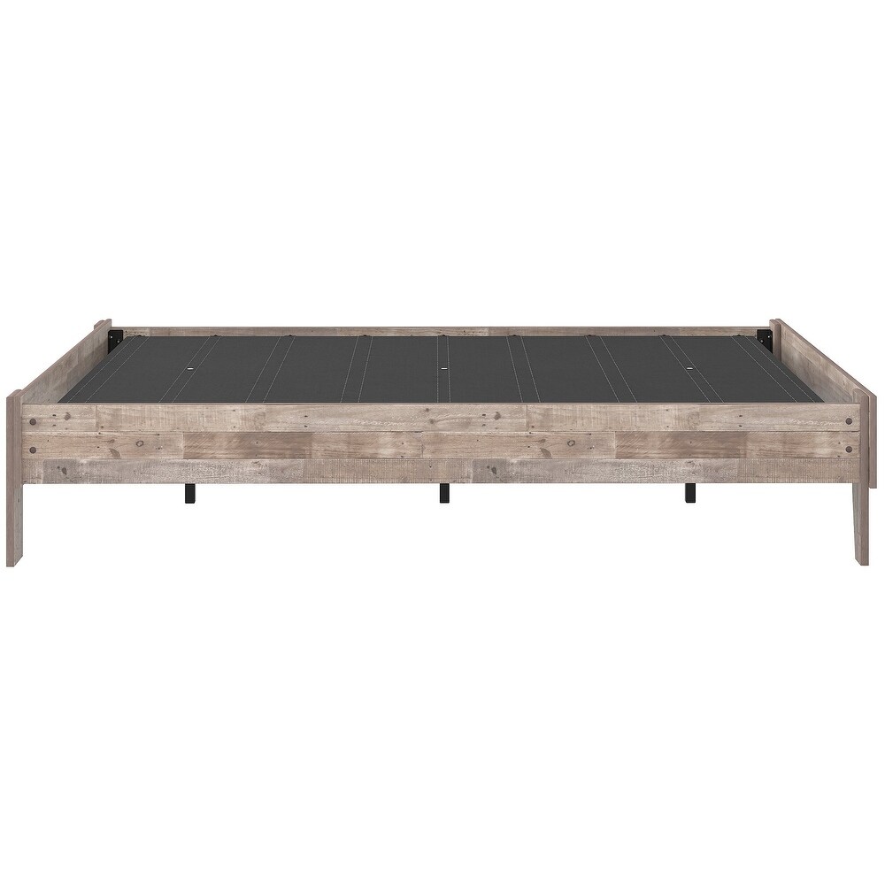 Signature Design by Ashley Neilsville Weathered Woodgrain Platform Bed