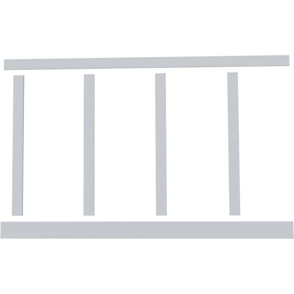 Ekena Millwork 56 in. X 58 in. X 96 in. Expanded Cellular PVC Classic Shaker Moulding Kit (for heights up to 56 in. H) WPKP56X03CS