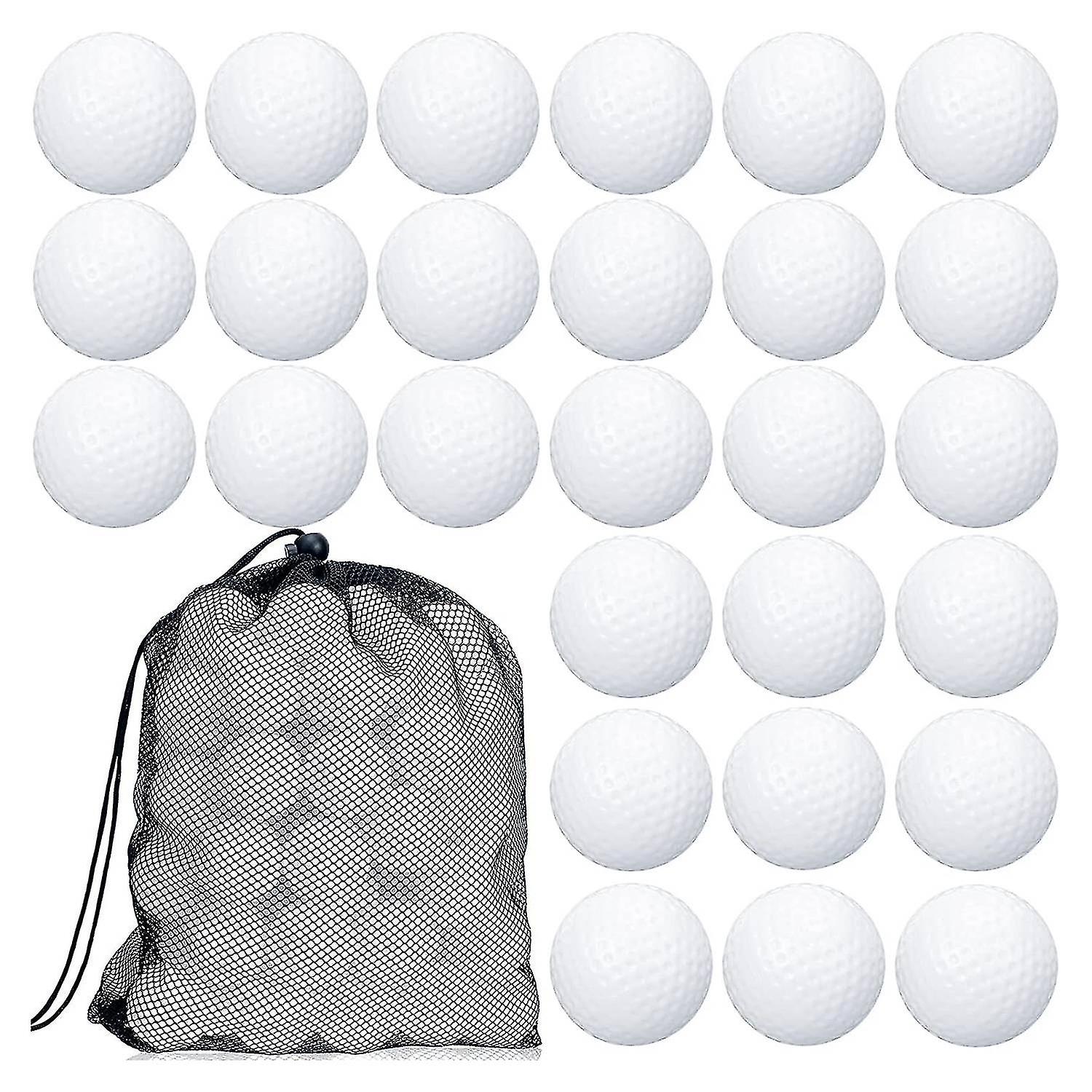 100 Pcs Golf Practice Ball Hollow Golf Ball Golf Balls With Mesh Drawstring Storage Bags For