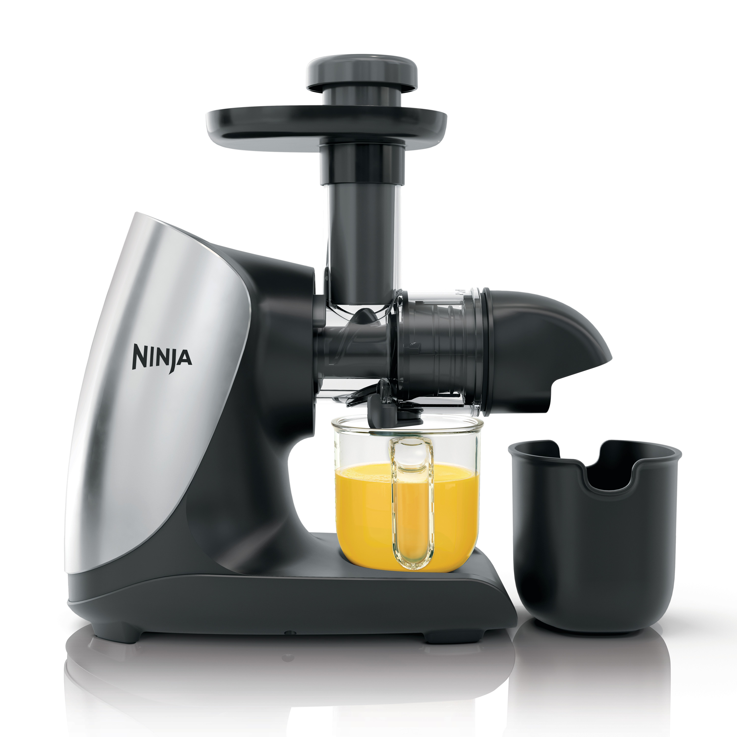 Ninja Cold Press Juicer Pro - Powerful Slow Juicer with Total Pulp Control - Cloud Silver， JC100