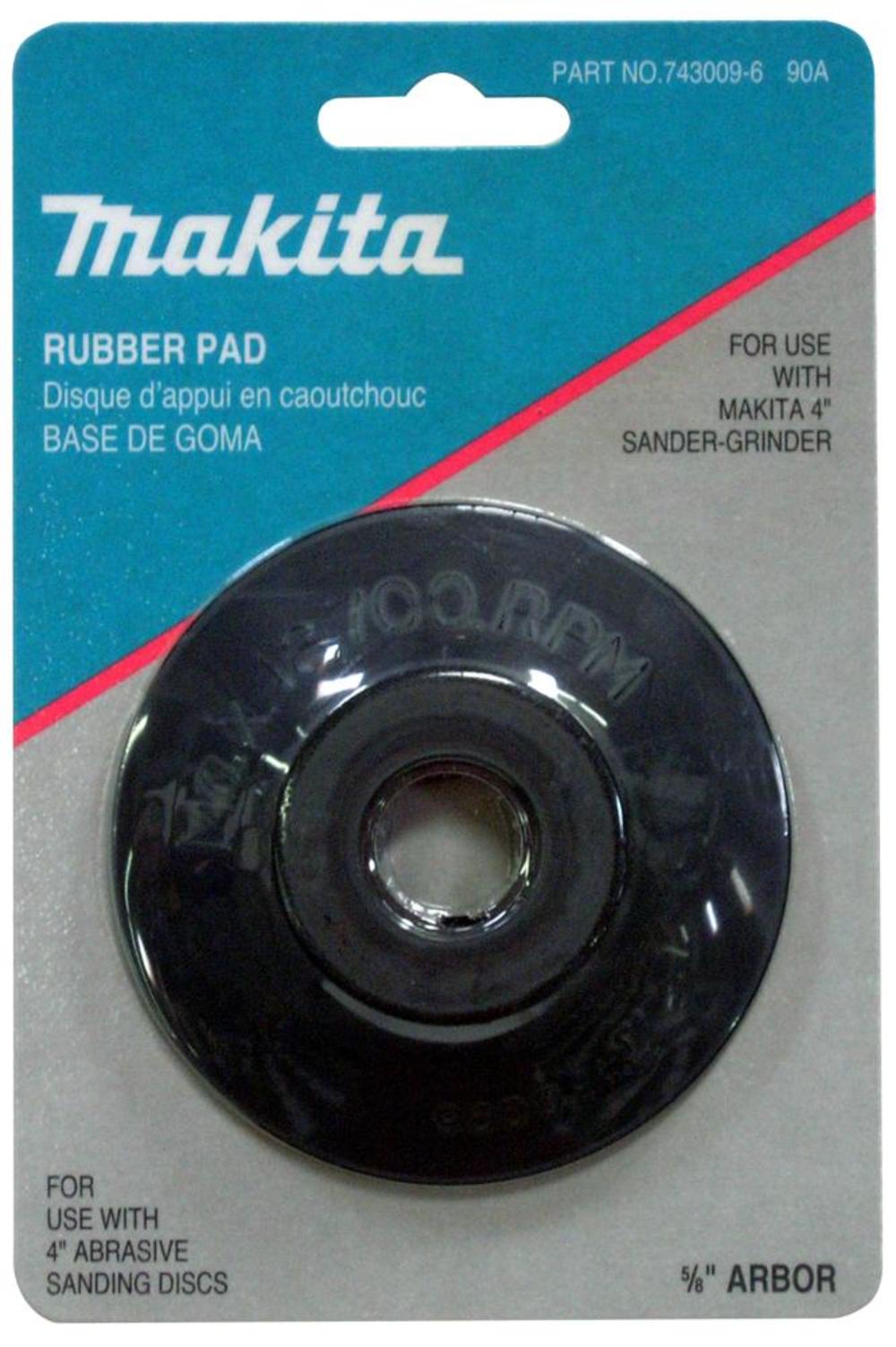 Makita 4 In. Rubber Backing Pad 743009-6 from Makita