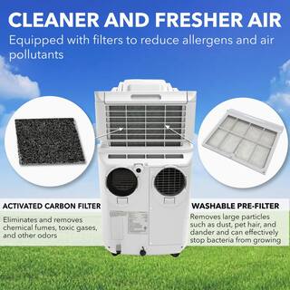 Whynter Eco-Friendly 11000 BTU Dual Hose Portable Air Conditioner with Dehumidifier ARC-110WD