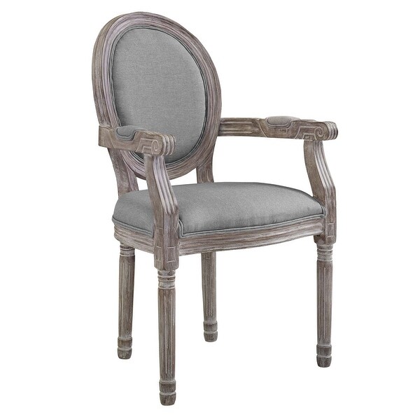 Emanate Vintage French Upholstered Fabric Dining Armchair - n/a