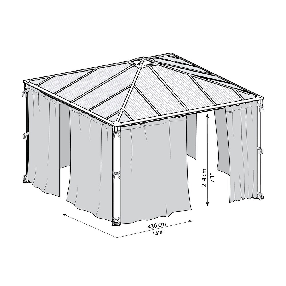 Curtain Set for Palermo 14 ft. x 14 ft. Outdoor Gazebo