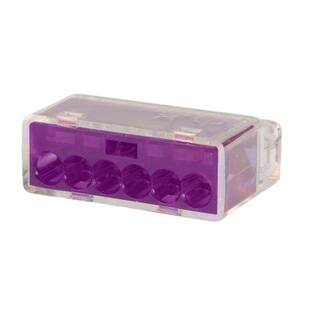 Contractor's Choice Purple 6 Port Push-In Wire Connector (50-Pack) 67245.0