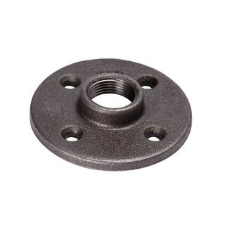 Southland 34 in. Black Malleable Iron Floor Flange Fitting (2-Pack) 521-6042P