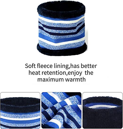 3pcs Kids Winter Hat Scarf Gloves Set For 3-6 Years Old(blue)